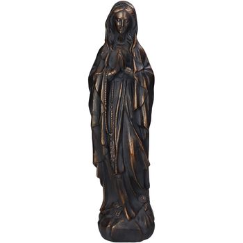 Ornament Statue Maria Polyresin Black 15x11x48cm