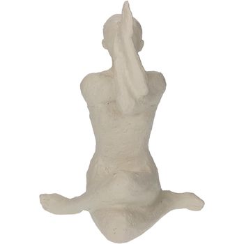 Ornament Woman Yoga Polyresin Ivory 18.4x15x24cm
