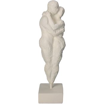Ornament Hugging People Polyresin Ivory 8x8x32.3cm