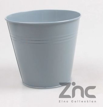 ZINK POT 0.5L XXS D11 H10 B7.5 CM GRIJS