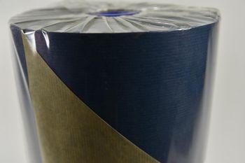 Geschenkpapier dunkelblau 6 kg naturbraun kraft 30 cm 50gr