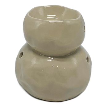 Aardewerk brander Stone beige 9.8x9.1x10.5cm