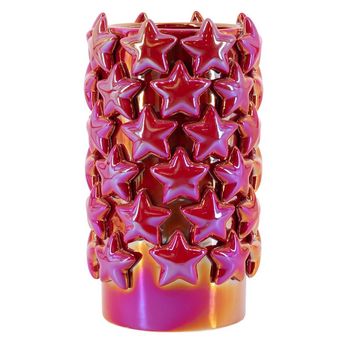 Aardewerk vaas shiney stars L 18,3x18,3x30,5cm