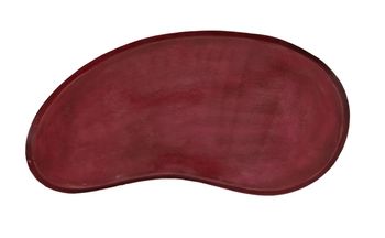 Metalen dienblad kidney roze 57,5x27,5x2cm