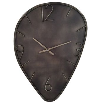 Wanduhr Metall organisch 56x78x4cm anthrazit