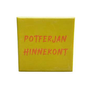 Tegeltje potferjanhinnekont keramiek 10x10x0,5cm