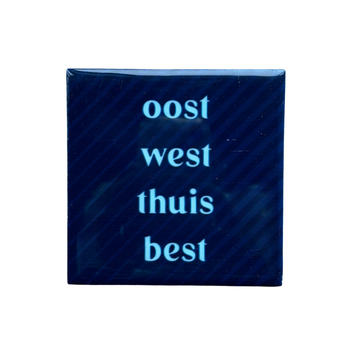 Tegeltje oost west keramiek 10x10x0,5cm