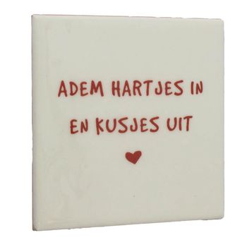 Tegeltje adem hartjes in