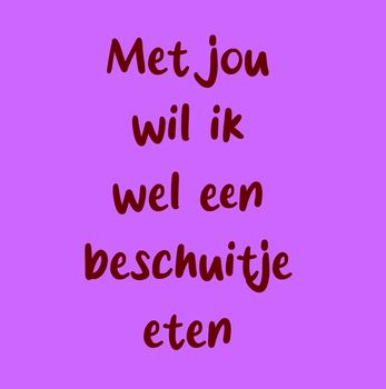 Tegeltje beschuitje eten
