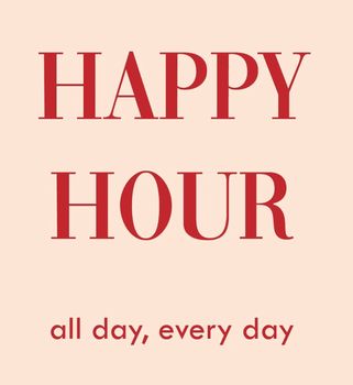Tegeltje happy hour