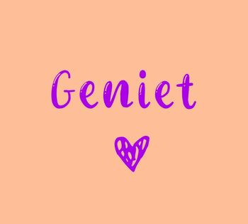 Tegeltje geniet