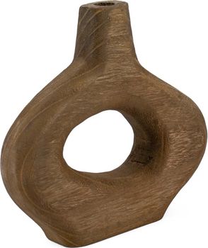 Donut-Vase aus Holz Walnuss 22x6x21,5cm