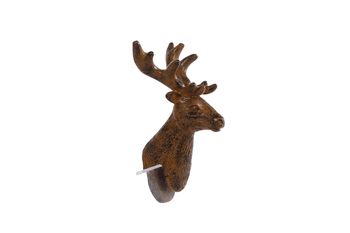 Sculptuur "Deer" bruin polystone 4x3x7cm