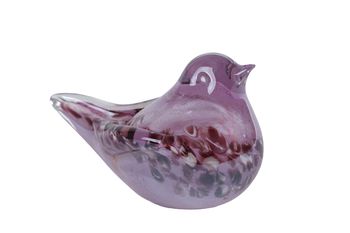 Sculptuur "Bird" paars glas 13x7,5x8cm