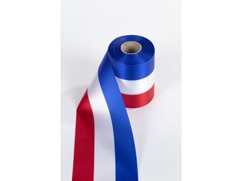 Vp lint Landenkleur 70mmx25mtr. rood/wit/blauw