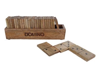 Spel "Domino" naturel mango 20,5x5x7cm