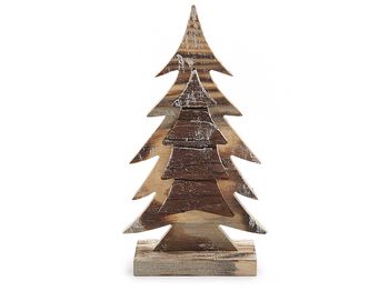 Wooden pine tree 15x26cm