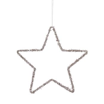 Ornament ster champagne - d25cm