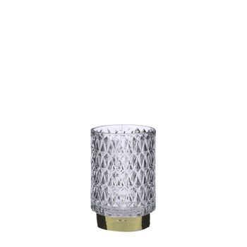 Teelichthalter aus Glas - H13xT8,5cm