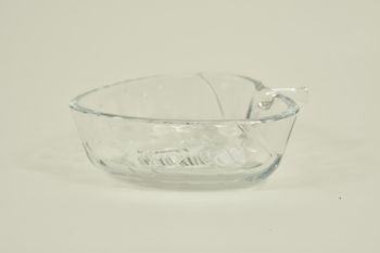 Set/6 glasschaaltje ''aardbei'' 13x13x4cm helder