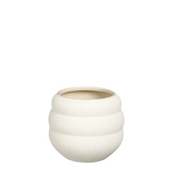 Glen pot round off white - h14xd14cm
