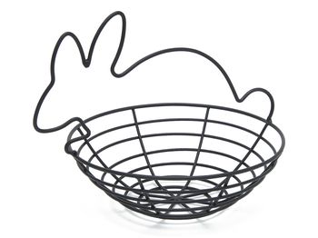 Metal rabbit basket Ø23x23cm