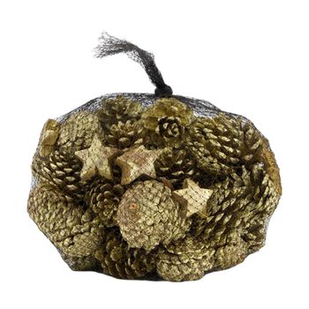 Pinecone with 10 coco star nature 1kg Gold