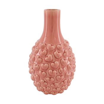 Vase Herzen Keramik 21.5x21.5x35.5cm Hellrosa