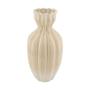 Vase Keramik 17.5x17.5x35.5cm Off Weiß