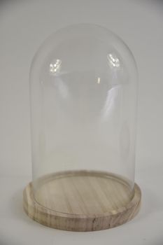 Stolp met houten voet Ø14 hoogte 21 cm