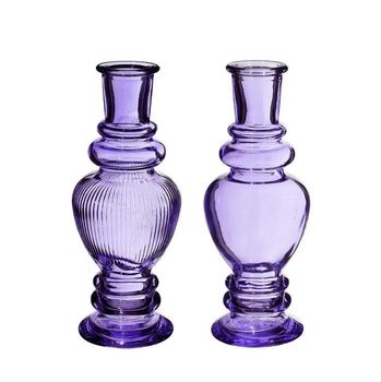 Venice vase candle  h.15,5 Ø5,7 purple 2 ass.