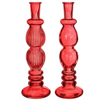 Florence vase candle  h.28 Ø9 red  2 ass.