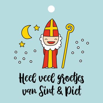 Pakje a 12 kadokaartjes Heel veel groetjes van Sint & Piet