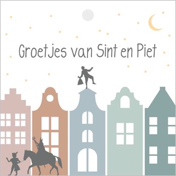 Pakje a 12 kadokaartjes Groetjes van Sint en Piet