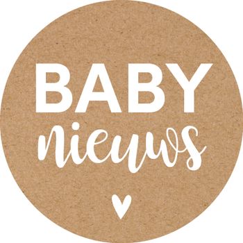 Rol 500 etiketten ''Baby nieuws'' Ø35mm