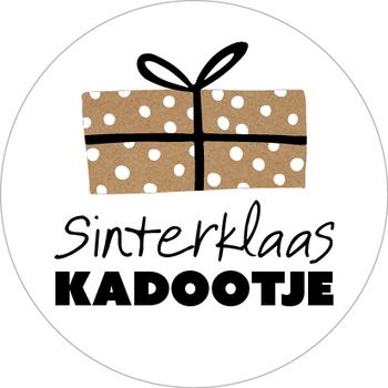 Rolle mit 500 Etiketten ''Sinterklaas kadootje'' Ø35mm