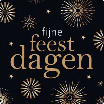 Rol 500 etiketten ''Hele fijne feestdagen'' Ø35mm