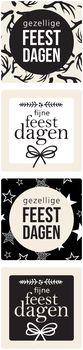 Rol 500 etiketten ''Gezellige/fijne feestdagen'' Ø35mm Combi