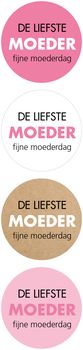 Rol 500 etiketten ''De liefste moeder'' Ø35mm Combi