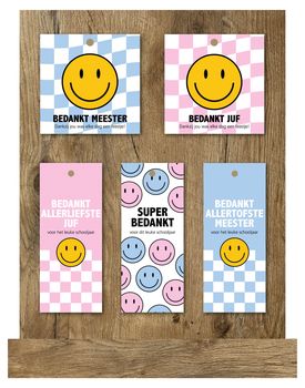 Display met 60 kadokaartjes in 5 motieven ''Bedankt/Schooljaar''