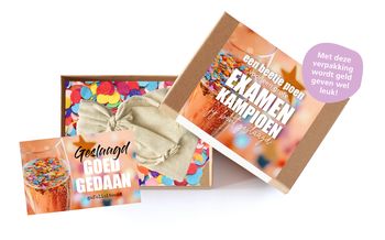Doosje Glimlach Een beetje poen voor een grote examenkampioen!