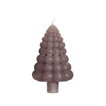 Bubble tree candle h.12 Ø7 cm taupe