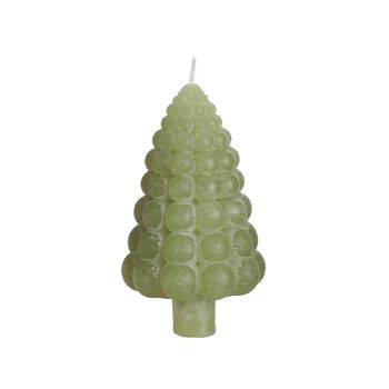 Bubble tree candle h.12 Ø7 cm dusty green