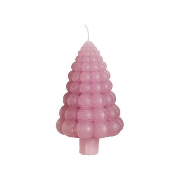 Bubble tree candle h.12 Ø7 cm mauve pink