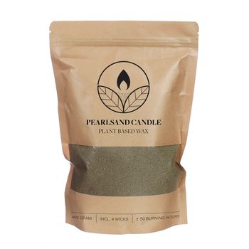 Burning Sand 400gram kraft bag moss green (4x lont incl.)