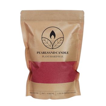 Burning Sand 400gram kraft bag burgundy (4x lont incl.)