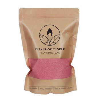 Burning Sand 400gram kraft bag pink (4x lont incl.)