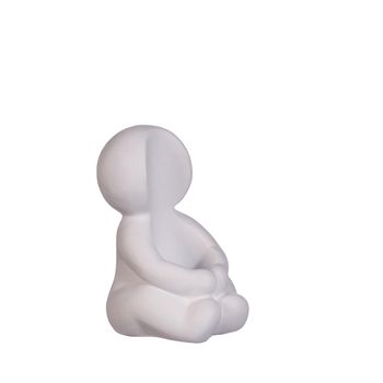 Hug candle holder L.6xW.5xH.8 cm white - cement