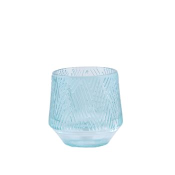 Tealight Holder Tinco Glass D8 H8cm Blue