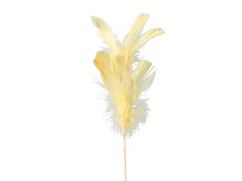 pb. 12 goose feathers/stick yellow 72 cm